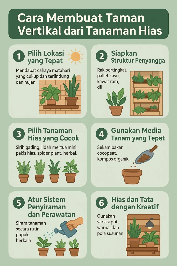 cara membuat taman vertikal